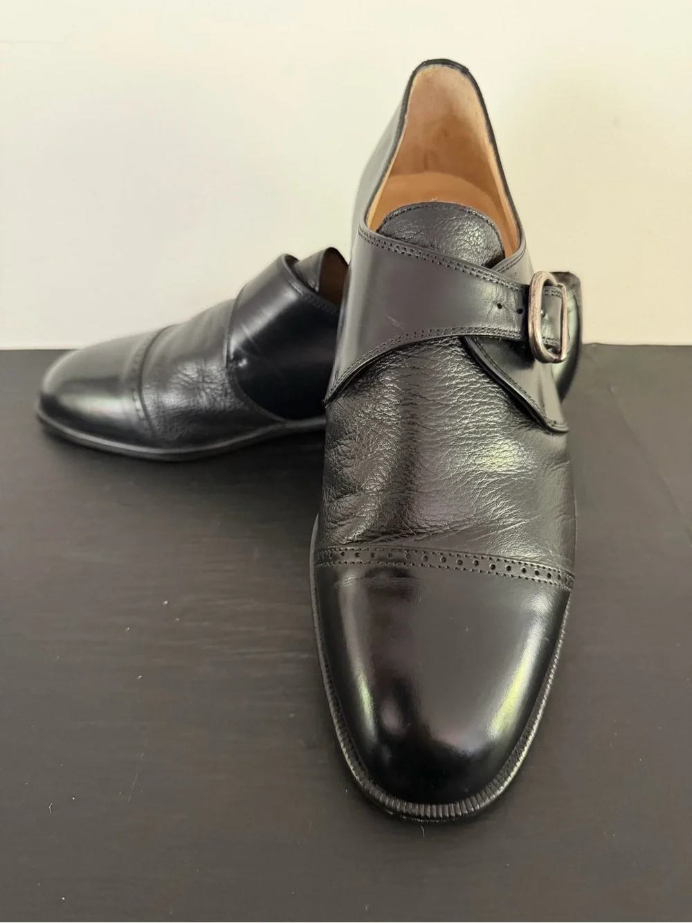 Vito Rafolo Monk Strap Shoes. Made in Italy. Size 9 1/2 M. Near New Condition.